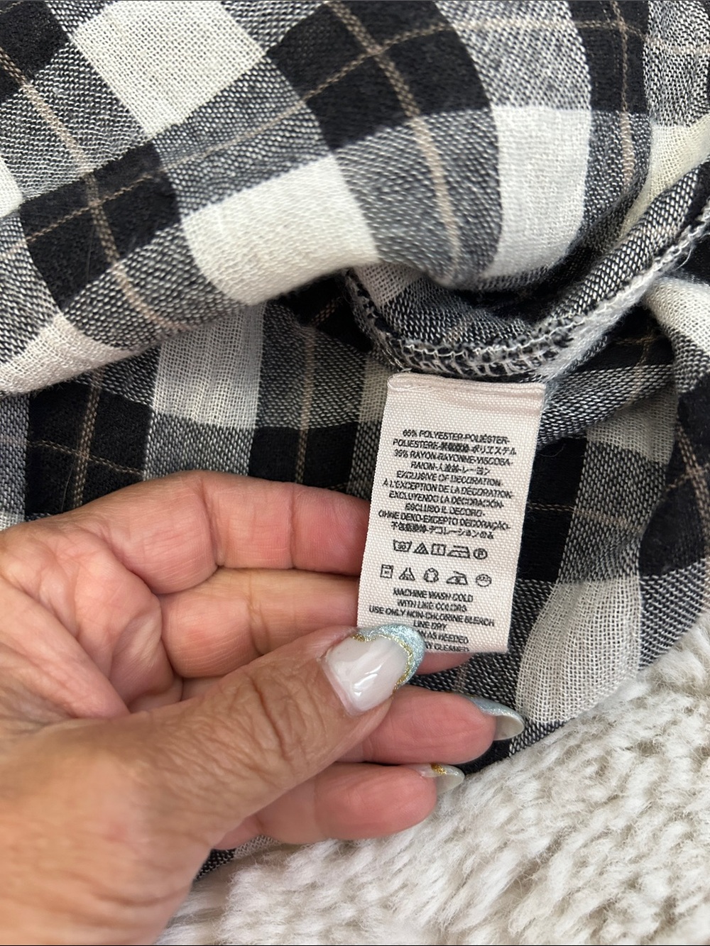 Free People Plaid Lace Up Shoulder Snap Up Shirt - Picture 8 of 8